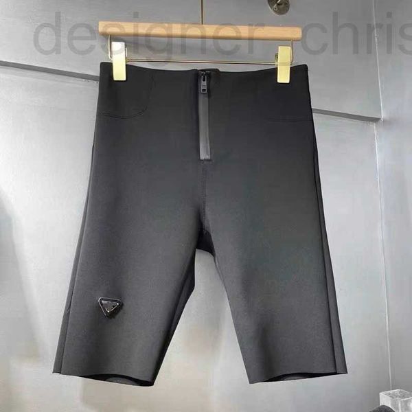 Leggings da donna firmati di lusso 2023 Estate Nuovo P Triangolo Cinque Punti Yoga Fondo sottile Pantaloncini stretti Vita alta Pantaloni da ciclismo elastici X6TI