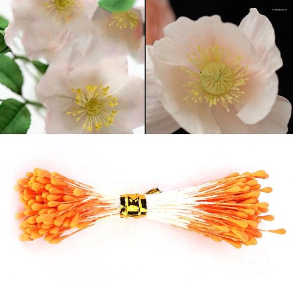 Dekoratif çiçekler tavan aksesuar pistil çift kafaları diy kurutulmuş çiçek 1800pcs yapay organlar 1mm inci