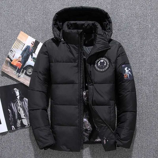 Piumini da uomo Piumini con cappuccio da uomo Moda Spaceman etichettato Piumini d'anatra bianchi Cappotti invernali maschili casual caldi Piumini Pane Vestiti J231116