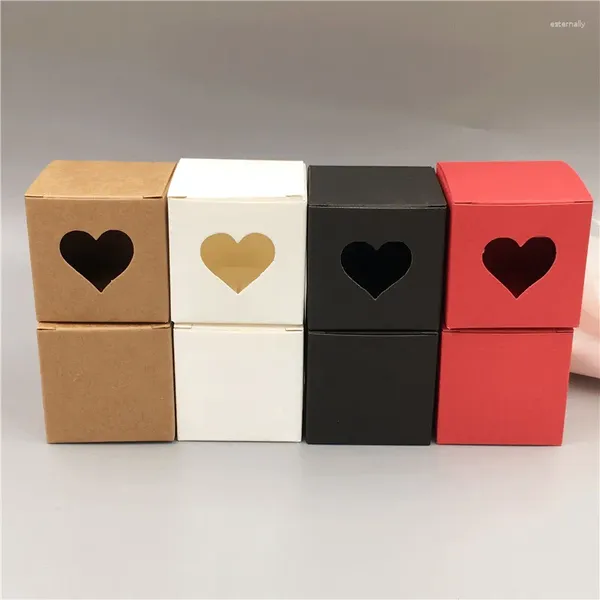 Hediye sargısı 30pcs/lot 5x5x5cm Katı Şeker Renkleri Bardak Heart Kağıt Kart Kutusu ile Bardak Ayı Kek Yemek Puding Çerez Paketi