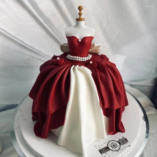 Forniture festive Topper per torta sposa Bandiere Stampo in plastica per matrimonio per donna Decorazioni per feste di compleanno Strumenti di decorazione 3D Stampo per cioccolato