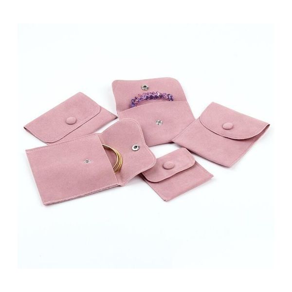 Sacchetti per gioielli, borse Confezione regalo per gioielli Busta con chiusura a scatto Sacchetti per gioielli antipolvere in perla Veet Rosa Blu Dhkh5