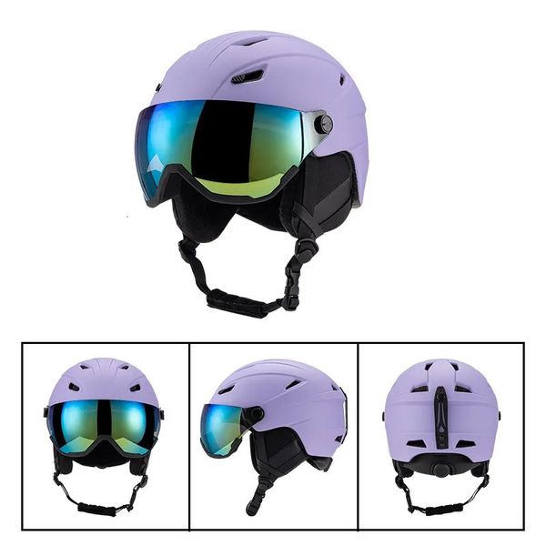 Caschi da sci Casco da sci PC modellato integralmente EPS Caschi da neve di alta qualità Uomo Donna Sci Skateboard Snowboard Moto Casco da motoslitta 231116