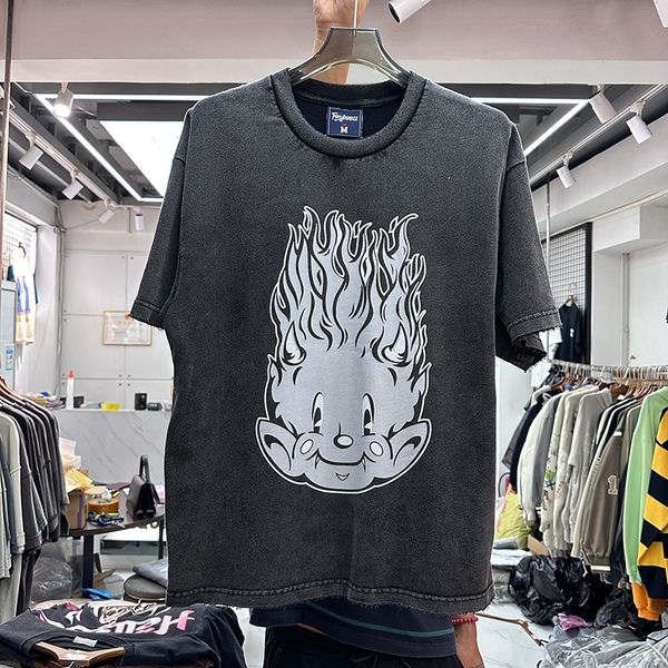 Camisetas tees camisetas masculinas camisetas superdimensionadas desenho animado fogueira nos thamirts de tamanho de nós tshirts