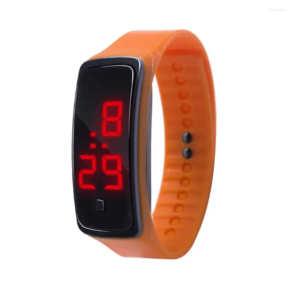 Armbanduhren LED-Digitalanzeige-Armbanduhr Kinderstudenten-Silikagel-Sportuhren Raros Originales Hombres Automatikuhren