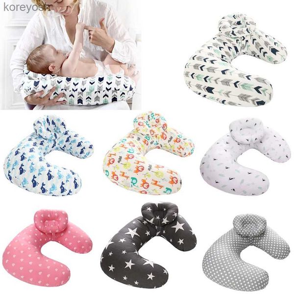 Travesseiros 2 unidades / conjunto Almofadas de enfermagem para bebês Recém-nascidos Travesseiro de amamentação de algodão Almofada de cintura para alimentação Cuddle Infantil em forma de U CushionL231116