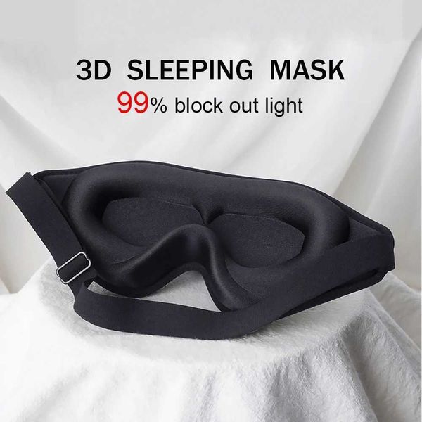 Máscaras de sono 3d máscara de olho de dormir conforto design tridimensional espuma de memória bloquear luz relaxar máscara massageador 231116