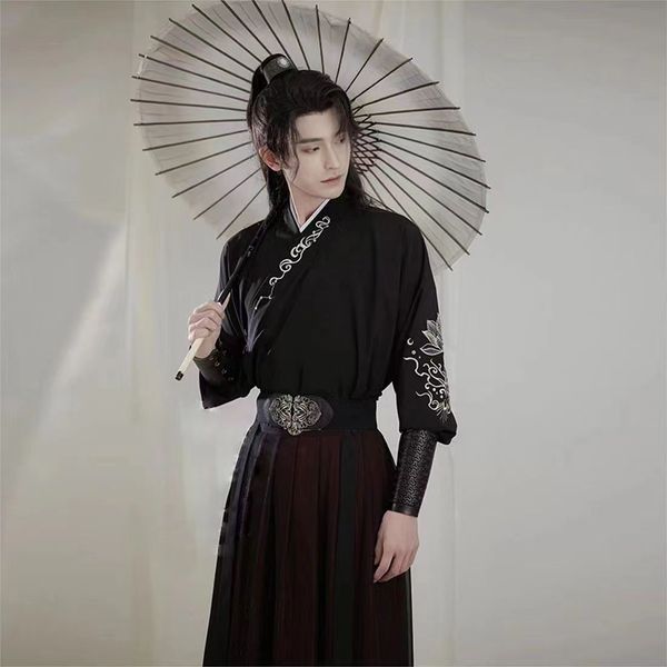 Estilo chinês casal imortal estilo antigo traje xiake estudioso verão retro hanfu masculino completo hanfu genuíno original