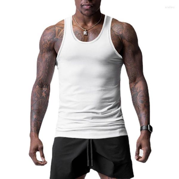 Canotte da uomo Slim Fit Strato base Top sportivo Abbigliamento da palestra per uomo Quick Dry Mesh Bodybuilding Canotta senza maniche traspirante Canotta