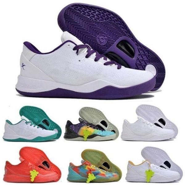 8 Sapatos de basquete Amarelo Rage Halo Easter Grinch ZK8 KB8 8s VIII System Fly 2023 Homem Outdoor Trainer Sneaker Tamanho 7 - 12