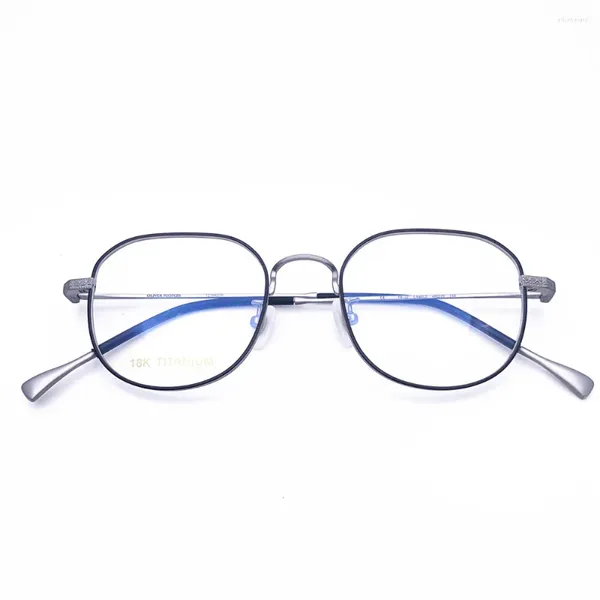 Montature per occhiali da sole Belight Optical Brand Design 18K Titanium Square Retro montatura per occhiali da uomo Occhiali da vista Eyewear FN-22