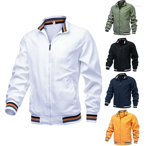 Мужские куртки, модная внешняя торговля, повседневная универсальная куртка, весенне-осеннее спортивное однотонное пальто