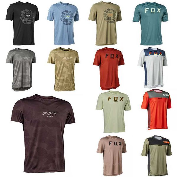 T-shirt da uomo Maglie da discesa da uomo BAT Fox Mountain Bike Camicie MTB Offroad DH Maglia da moto Motocross Abbigliamento sportivo Bici da corsa Y23