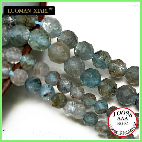 Pedras preciosas de pedras finas de pedras naturais de pedra faceted apatite redondo cristal de pedras preciosas para jóias que produzem colar de bracelete diy charme de 2-4mm