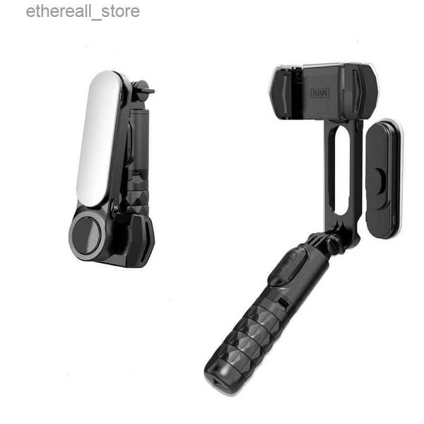 Estabilizadores Q09 Estabilizador portátil Bluetooth Selfie Stick Tripé LED Light Filling VLOG Celular PTZ Anti Shake Suporte para transmissão ao vivo Q231116