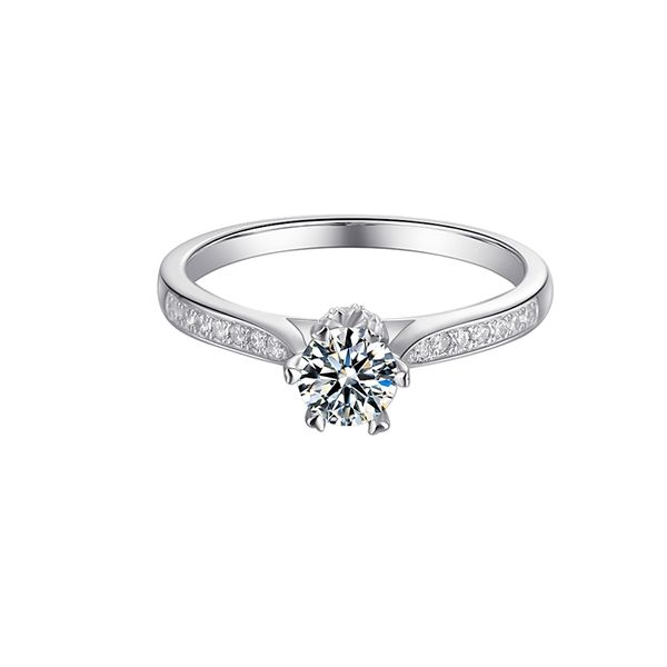 Gioielli di design anelli di moissanite anello amante rosa blu anello di moissanite dorato La pierre de mosan regalo di San Valentino anello di fidanzamento di lusso M26B con confezione regalo