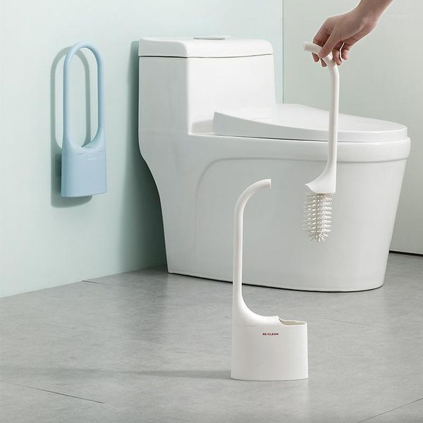 Set di accessori per il bagno Scopino per WC TPR per montaggio a parete con supporto flessibile in nylon per chiusura ad asciugatura rapida Pulizia del bagno