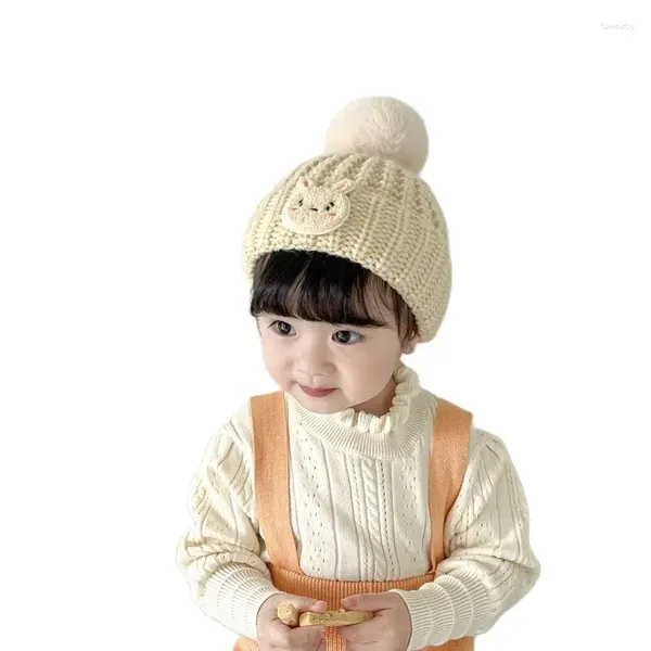 Береты Doit, зимняя шапка для маленьких детей, детские шапочки, меховые шарики, детская вязаная шапка, вязаные крючком шапки, теплые шапки-ушанки для девочек от 1 до 3 лет