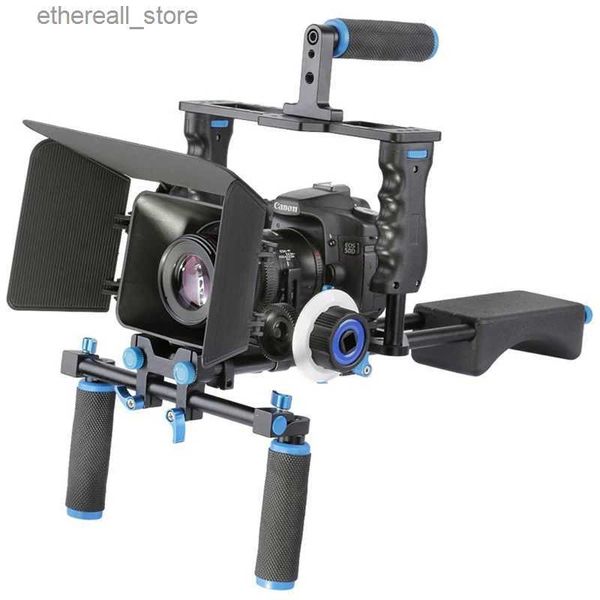 Stabilisatoren Kamera Stabilisator Käfig Video Schulter Rig Für A7 A7R A7Rs II III A9 A6500 GH4 GH5 6D 7D 5D Mark III IV Nikon D850 Q231116