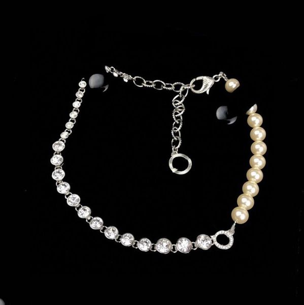 Ожерелья с подвесками, жемчужное ожерелье со стразами из латуни, модная тенденция Европы и Америки, нишевый дизайн, цепочка на ключице.