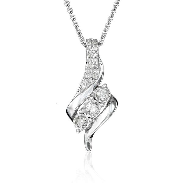 14K witgoud 2,0-3,0 CT D-kleur ovaal geslepen vierklauw Lab gemaakt diamant 3 stenen hanger ketting ketting prijs