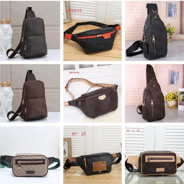 Fashion Chest Pack uomo Marsupio Borsa a tracolla Body pu pelle Borsa a tracolla Marsupi donna Temperamento Marsupio Croce Marsupio Bum NEO VINTAGE