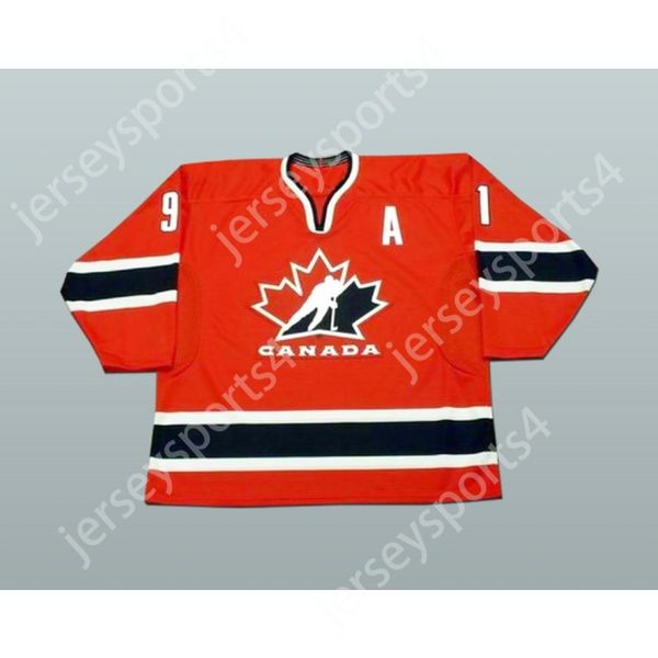 MAGLIA HOCKEY JOE SAKIC TEAM CANADA 91 personalizzata NUOVA cucitura superiore S-M-L-XL-XXL-3XL-4XL-5XL-6XL