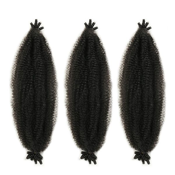 Primavera sintética afro torção crochê cabelo pré-separado marley tranças extensões de cabelo para mulheres preto macio tranças afro torção