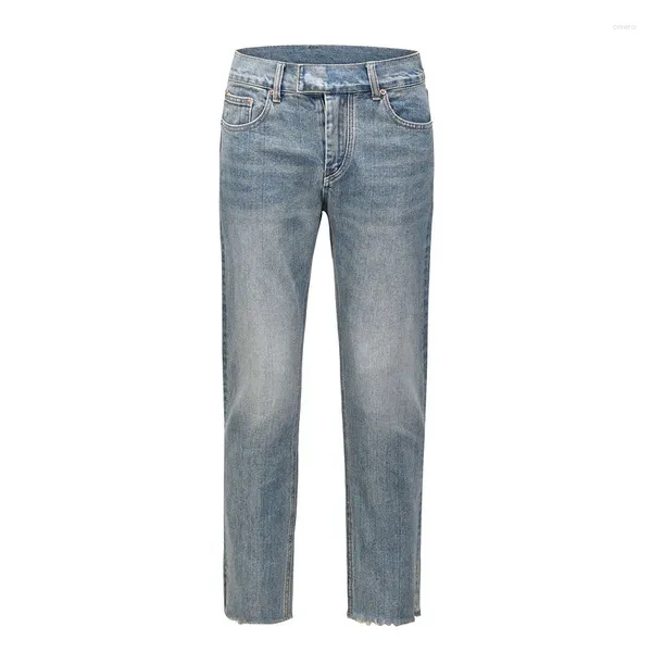 Herren Jeans Retro High Street Hellblau Gerade Lose Hose Lässige Denimhose Stretch Drop