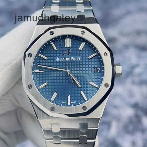 AP Swiss Luxury Watch Royal Oak Series 15500st Blue Plate Precision Steel Автоматические механические часы для мужчин Полный набор