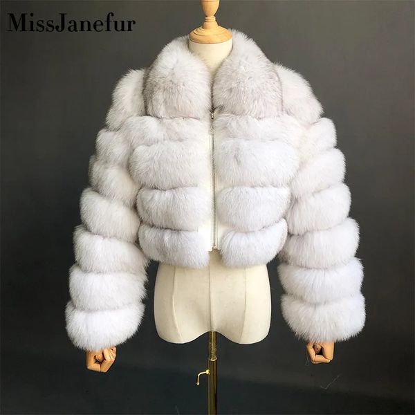 Misto lana da donna MISSJANEFUR Cappotto corto in vera pelliccia da donna Cappotti naturali all'ingrosso personalizzato inverno maniche lunghe abbigliamento caldo 231115