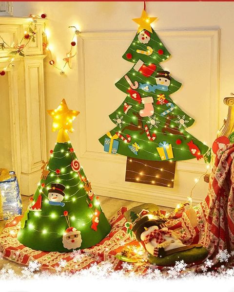 Decorazioni da parete per bambini Montessori Toy 32 pezzi fai da te in feltro albero di Natale per bambini occupato bordo albero di Natale regalo per ragazzo ragazza porta ornamento da parete decorazioni 231116