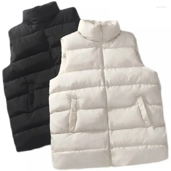 Gilet da donna 2023 Autunno e inverno Colletto alla coreana Moda Net Infrarossi Usura Giù Gilet in cotone Cappotto tutto abbinato