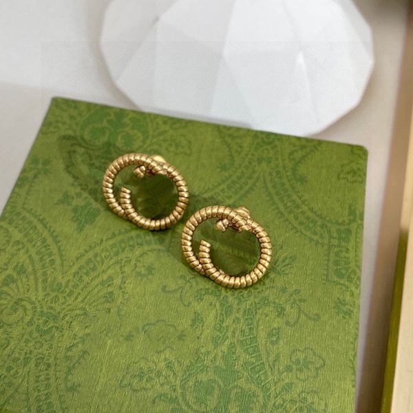 Designer Earring for Woman Fashion Brand Oreding Letter Double G Diamond Pearl Gold Hoop Earring Ggity Heart Women Trend Orecchine Tyrt76Uy