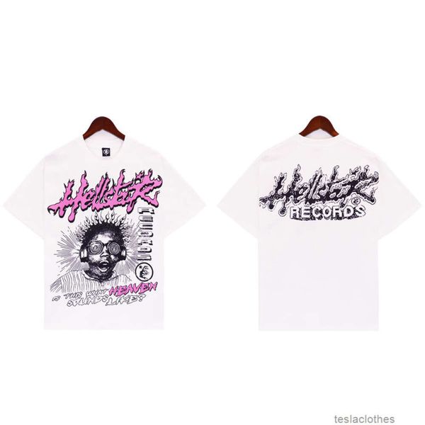 Designer Abbigliamento di moda T-shirt di lusso Magliette Small Trendy Hellstar Sounds High Street T-shirt a maniche corte in puro cotone da donna ampia vestibilità ampia Ins