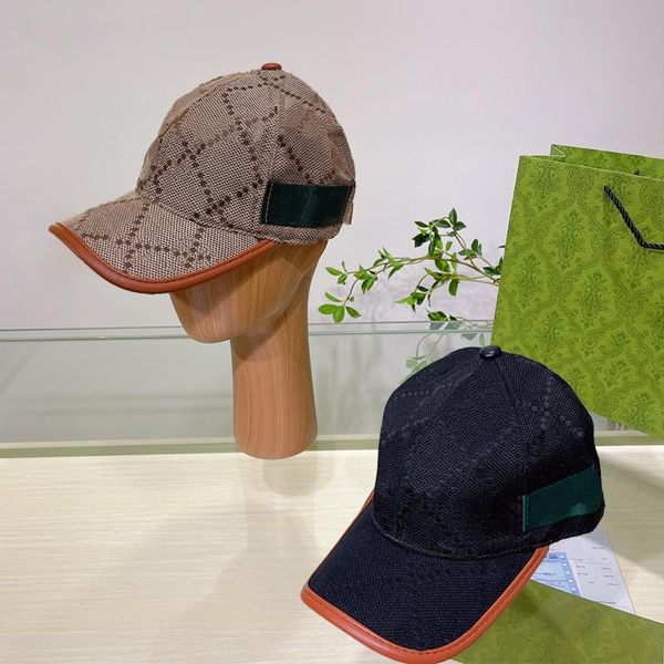 Fashion Ball Caps Designer Cool Cap Letter Grid Bunte Hüte für Mann Frau 2 Optionen