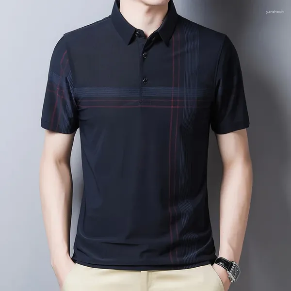 Polo da uomo Polo T-shirt a maniche corte ad asciugatura rapida Business Casual Allentata