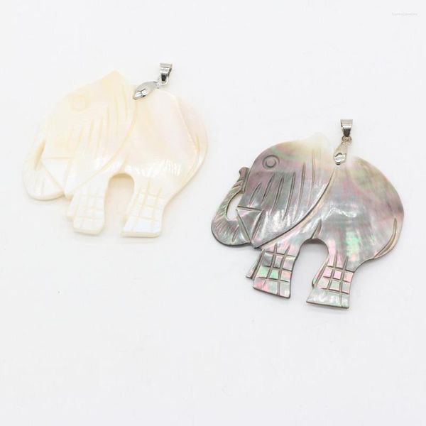 Colares de pingentes de pedra natural Lucky Elephant em forma de elefante para jóias que produzem acessórios de brilho de colar de bricolage DIY 1pc