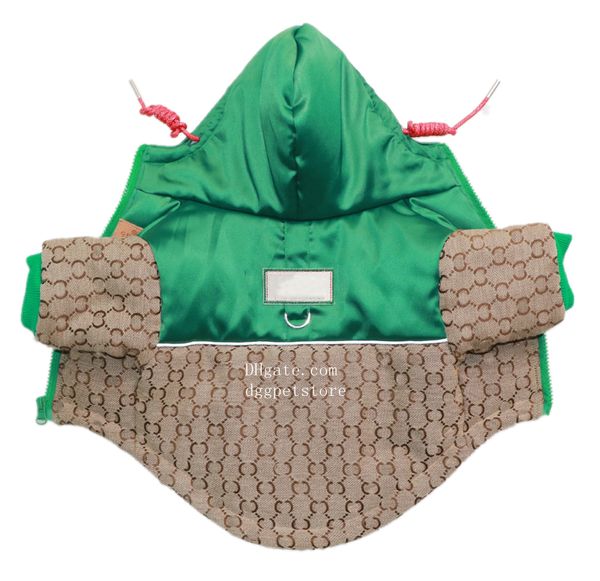 Designer Dog Roupos de cão de inverno Dog Apparel com casaco clássico de cão de letras Capacão frio, jaqueta de inverno com capuz para cães, casacos de cachorro para o inverno com ringos d xxl a871