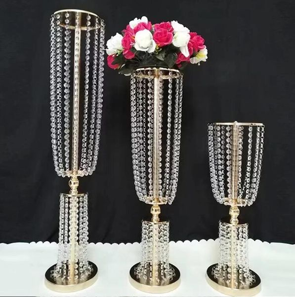 4pcs acrílico rota de casamento de cristal tabela de chumbo stand stand de velas de castelas de festa de decoração de festas de festas