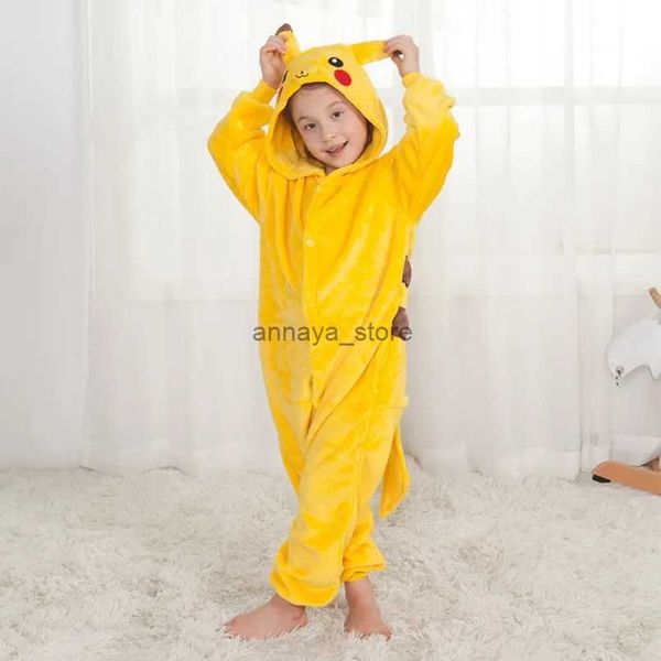 Pijamas crianças pijamas conjunto crianças pijamas meninos meninas animal pijama flanela roupas de noite macacão macacão halloween costumel231116