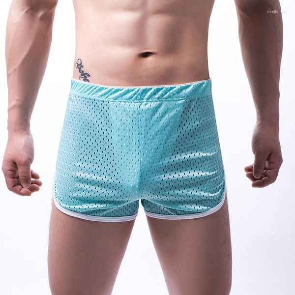 MUITOPANTES Mens Casual Casual Shorts Malha de Roupa Roupa respirável Sleep Sleep Bottoms Baixo cintura Slipless boxershorts Troncos Sleepwear