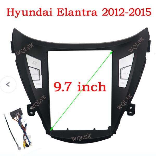 Adaptador de fáscia da estrutura do carro para Hyundai Elantra 2012-2015 Tesla Style Android Radio Dash Dash Painel Painel Kit