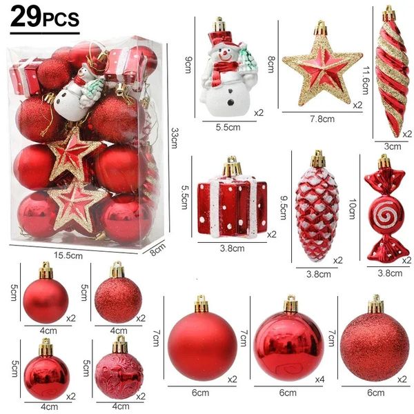 Weihnachtsdekorationen, Weihnachtsbaumkugeln, rote Zuckerstangen-Hängeornamente, große Anhänger, Set, Weihnachtsdekorationen für Zuhause, Geburtsjahr 2024, Geburtsjahr 231116