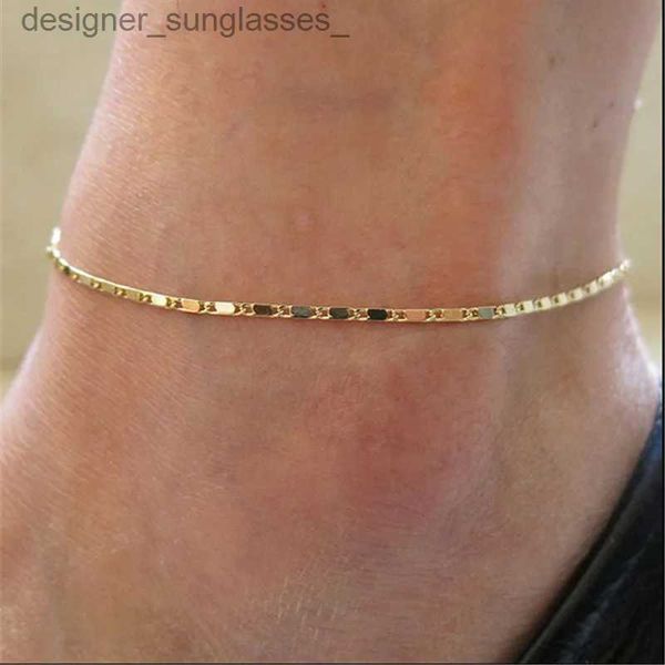 Fußkettchen VAGZEB Mode Sexy Fußkettchen Knöchel Armband Cheville Barfuß Sandalen Fuß Schmuck Bein Kette Auf Fuß Pulsera Tobillo Für FrauenL231116