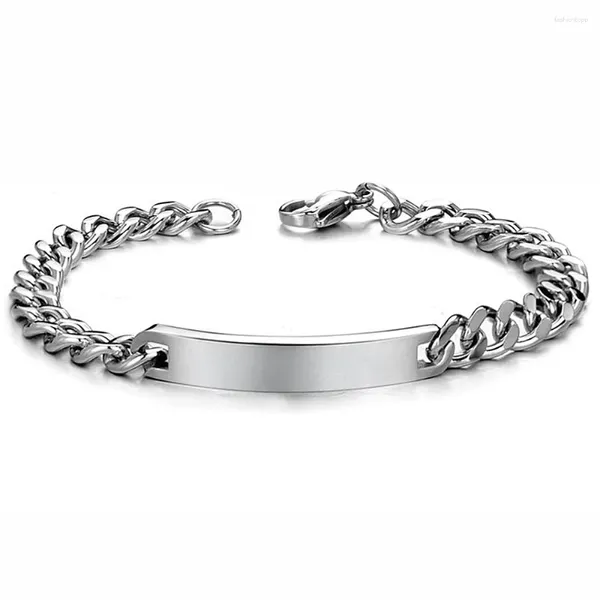 Braccialetti a maglie 10 pezzi Molto stile degli amanti romantici Regalo dolce Catena in acciaio inossidabile Brillante cristallo Bracciale identificativo liscio Vendita