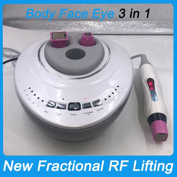 Fractional RF Radio Hautstraffende Schönheitsmaschine 3 IN 1 Hochfrequenztherapie Anti-Falten-Gerät Augenwinkel Hals Faltenentferner Körperhautstraffung Facelifting