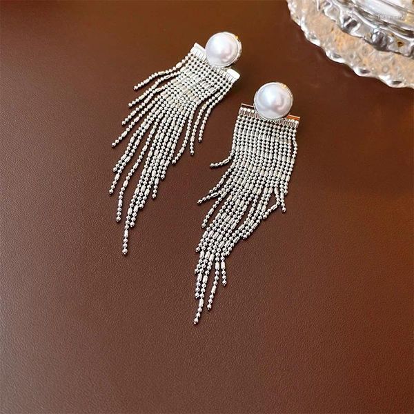 Baumeln Ohrringe Perle Quaste Für Frauen Koreanische Design Luxus Stil Elegante Tropfen High-end-Großhandel Schmuck