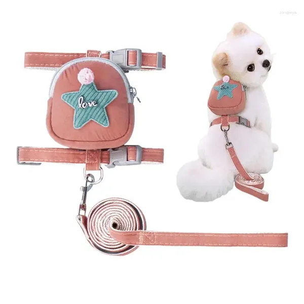 Ошейники для собак, рюкзак, поводок, милое D-образное кольцо для одежды с пятиконечной звездой для ежедневных прогулок