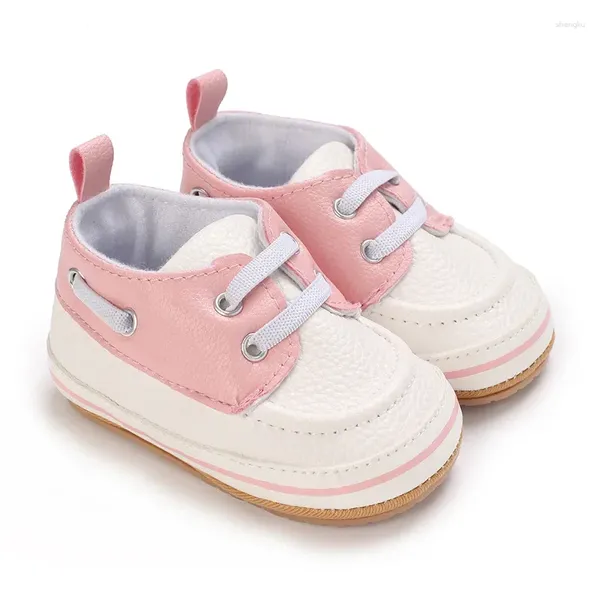 Модные кроссовки для первых ходунков для новорожденных, обувь для мальчиков и девочек, дышащая нескользящая обувь на шнуровке для малышей, От 0 до 18 месяцев